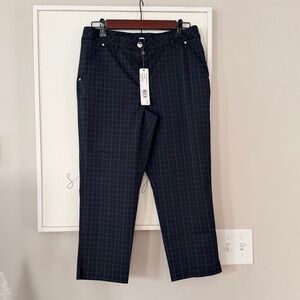 Brand New! Inspired Style Golf Spring 2014 Black White Plaid Pants Trousers 8